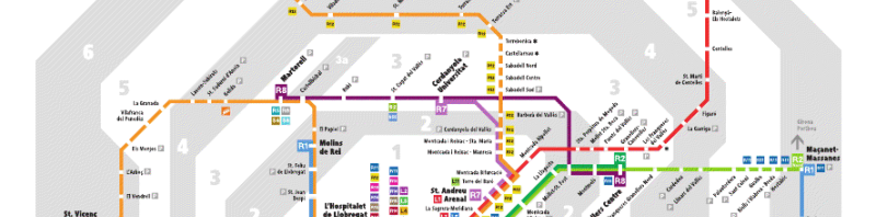 Xarxa de Rodalies de Barcelona a partir del 26 de juny de 2011, amb incorporació de la R8
